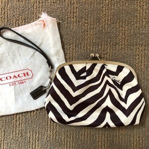 Coach Zebra Print Clutch Wristlet
